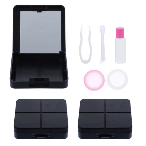 3 sets travel case with mirror portable kit