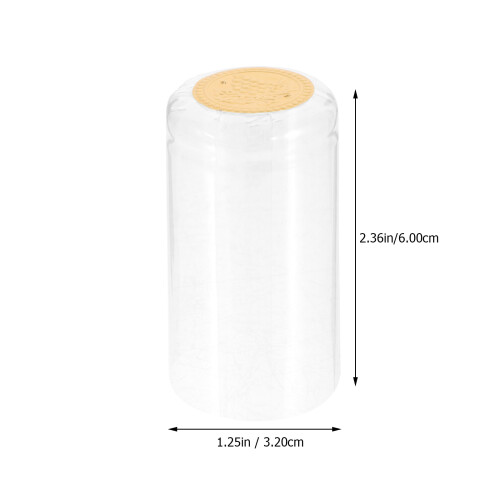100Pcs PVC Heat Shrink Caps Transparent 1