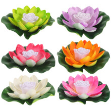 6pcs led lotus for pool landscape decorative