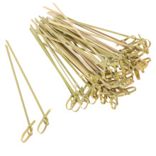 100Stk Einweg Bambus Knoten Spieße 12Cm Für Cocktailparty Grillabend