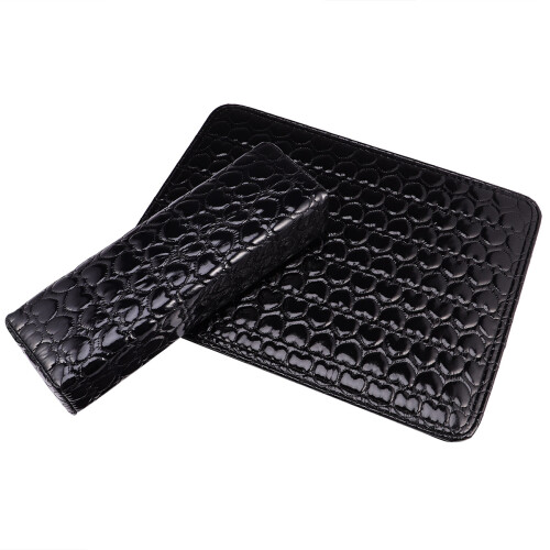 manicure hand rest cushion heart pattern pu black