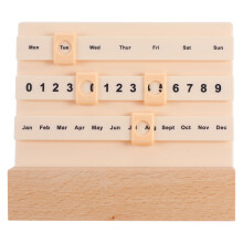 1Perpetuele Bureaukalender Met Draaibaar Blok En Weekweergave