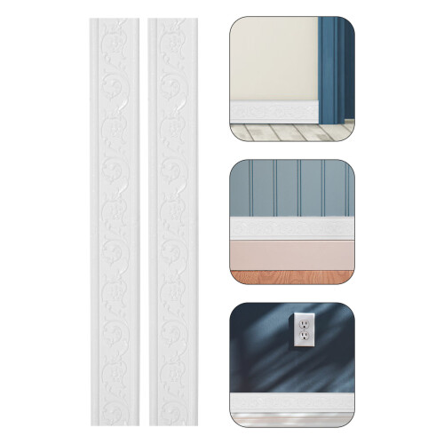 5pcs self adhesive wall border stickers, thickened removable trim 2