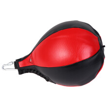 pu pear shape boxing ball bag for training black red