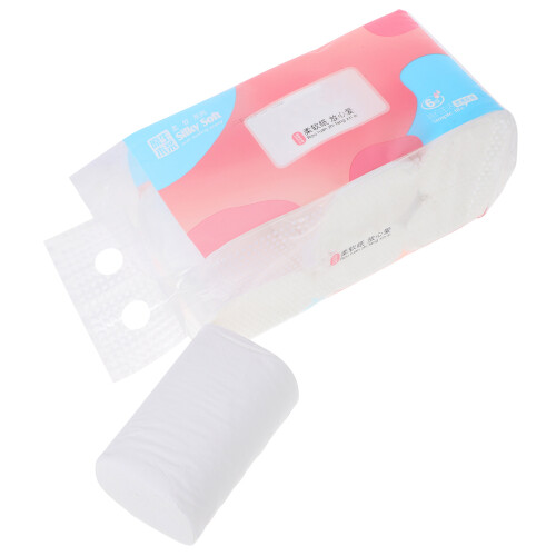 6 rolls durable toilet paper, wood pulp coreless, for home use