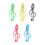 5pcs music holder clips for students, assorted colors 3