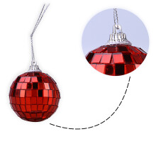 1St Spiegel Disco Kugel 10Cm Rot – Partydekoration Für Tanzevents