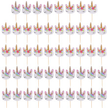 48 einhorn cake topper dekorationen für cupcakes