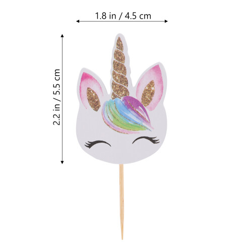 48 einhorn cake topper dekorationen für cupcakes 1