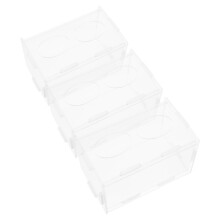 3pcs clear chicken feeder poultry feeding container for coop