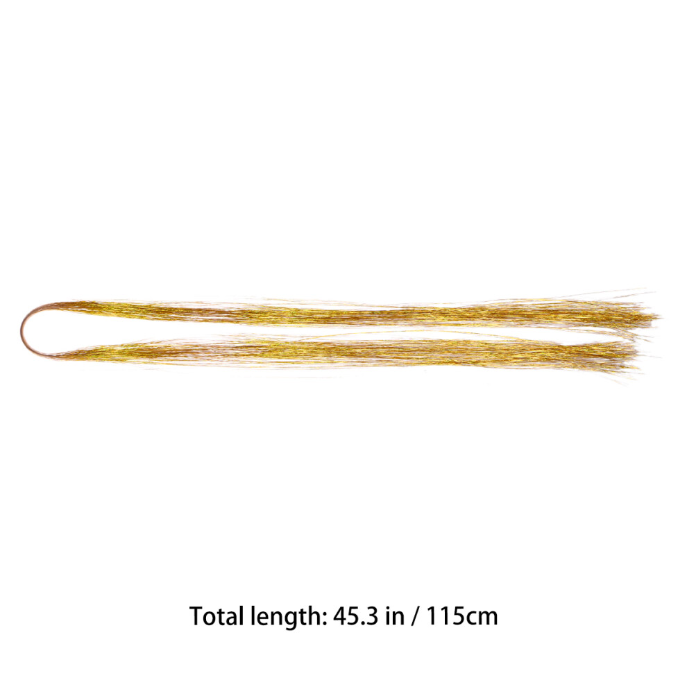 Inoomp Unisex Golden 1000Pcs Holographic Hair Tinsel Extensions, 10 Packs For Women Girls