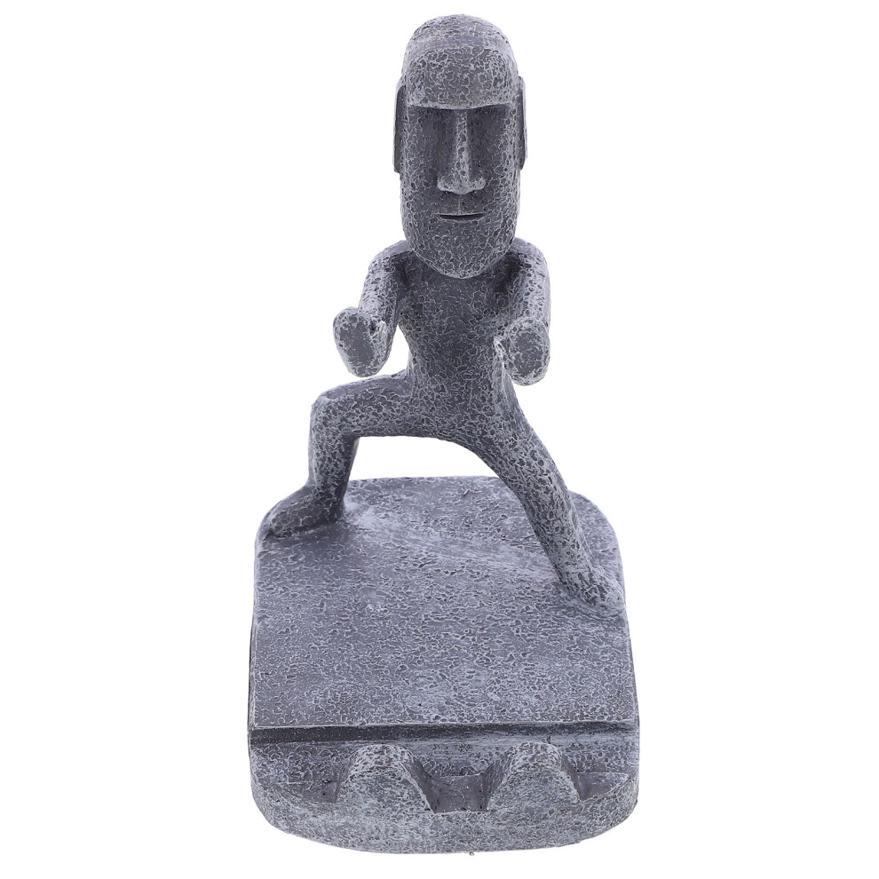 Resin Cellphone Stand Moai Statue Shaped Smartphone Holder Support 3302141449302