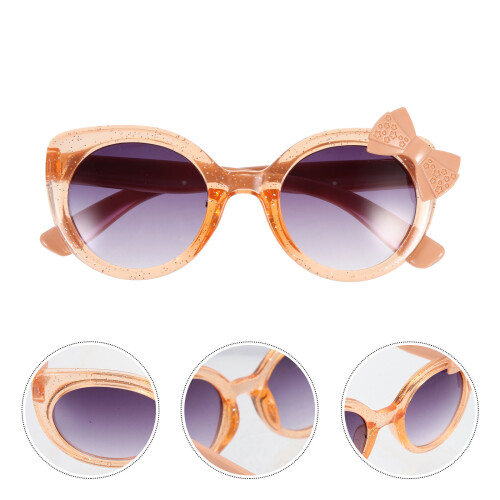 1 pair kids sunglasses bowknot decorative props eyeglasses 1