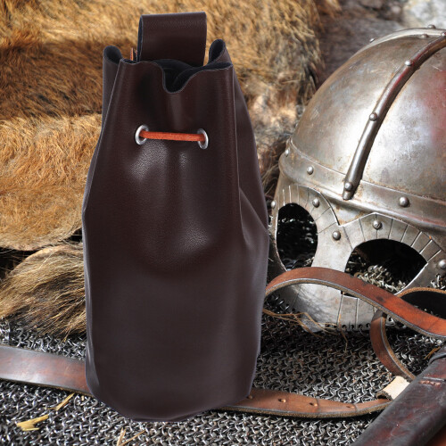 medieval faux drawstring pouch vintage portable bag 2