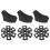 3 Pcs Snowflake And Shoe Shape Replaceable Rubber Tips For Trekking Poles 1