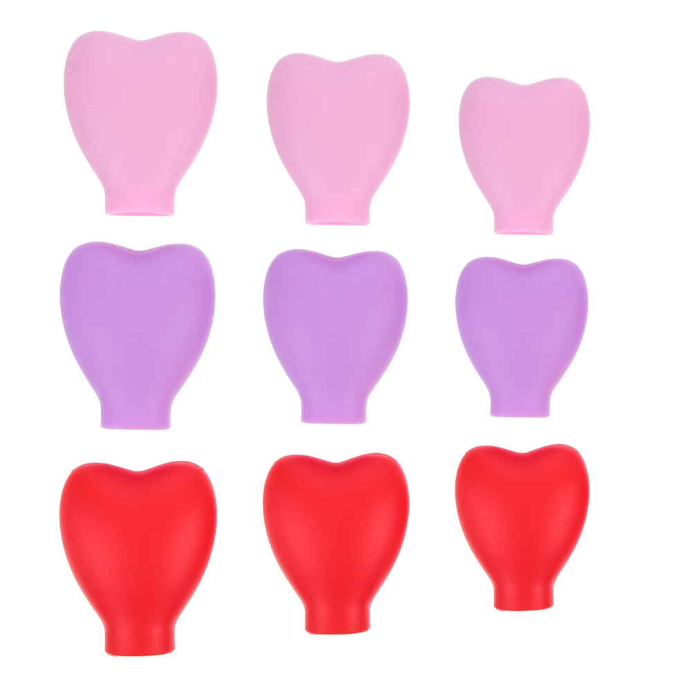 Artibetter 9Pcs Durable Silicone Makeup Brush Protector Sleeves
