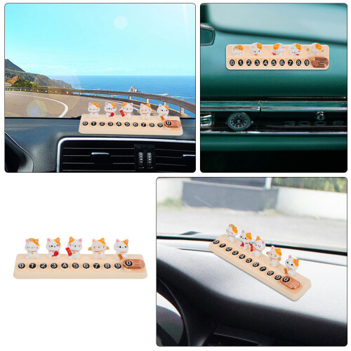 2 pcs cat auto temp parking plate for car moving and dashboard use 2