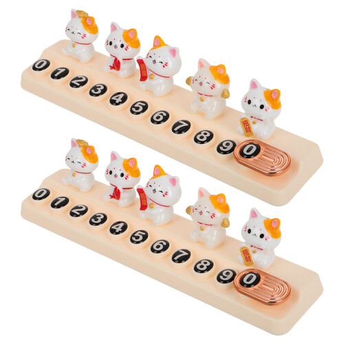 2 pcs cat auto temp parking plate for car moving and dashboard use