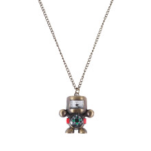 compass robot pocket watch keychain block necklace style