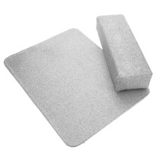 1Set Maniküre Handstütze Silber PU Handauflage Für Nagelpflege
