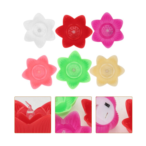 12 pcs led lotus electronic river light mixed color 1