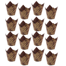 100Pcs Coffee Cake Cups Non-Stick Paper Baking Cups for DIY Dessert