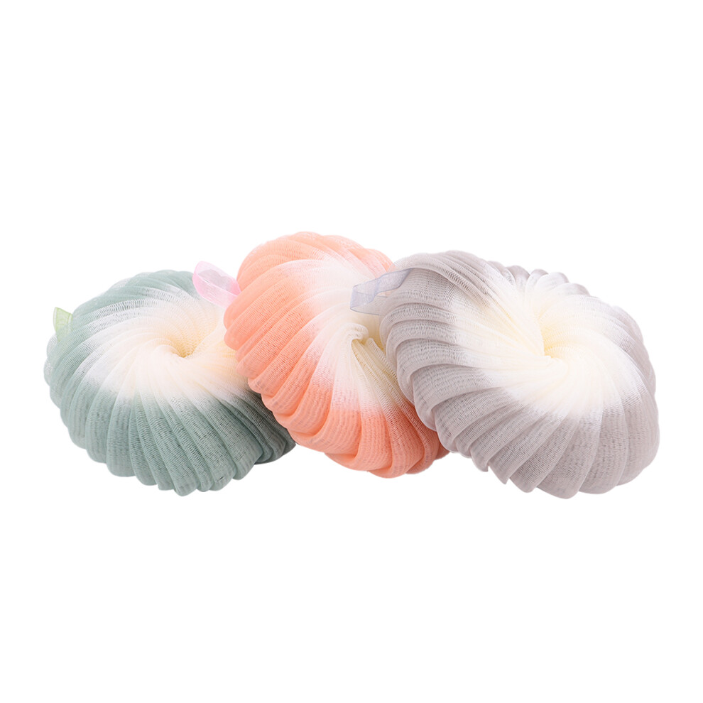 Iplusmile 3Pcs Assorted Color Loofah Sponge Bath Ball Mesh Shower Body Scrubber
