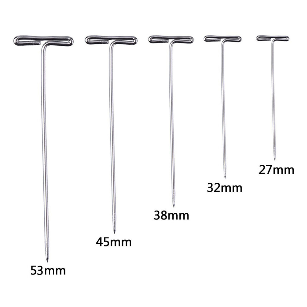 Iplusmile 1 Box 450Pcs T Shaped Metal Pins For Wig Making Sewing Crafts