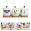 ceramic spice jar set with tray and spoons for kitchen storage 5