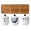 ceramic spice jar set with tray and spoons for kitchen storage 6