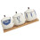 ceramic spice jar set with tray and spoons for kitchen storage 7