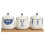 ceramic spice jar set with tray and spoons for kitchen storage 1
