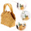 hand-held woven flower basket with wicker handle decorative 9