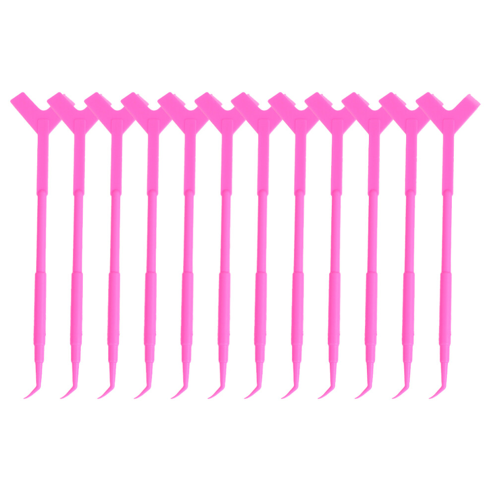 Iplusmile 12Pcs Pv Lash Lift Brush Eyelash Separator Y Shape Reusable Rosy Color