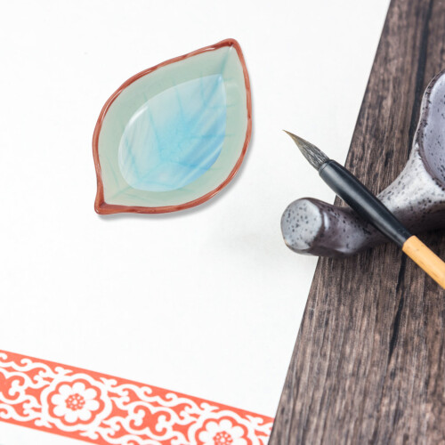 2 pcs calligraphy ink holder and brush washing dish for study room 2