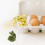 4pcs mini flocked bunny ornaments for easter decoration 4