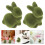 4pcs mini flocked bunny ornaments for easter decoration 9