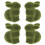 4pcs mini flocked bunny ornaments for easter decoration 7