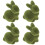 4pcs mini flocked bunny ornaments for easter decoration 8
