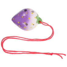 ceramic ocarina strawberry shape 6 holes wind instrument for beginners