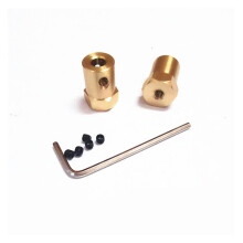 DC Motor Coupling 10pcs Flexible 3/4/5/6/7/8mm Shaft 12mm Hex 18mm Length For RC Car Robot DIY Color 4mm