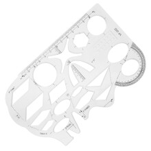 geometric drawing stencil measuring template ruler for students