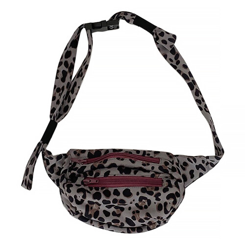 leopard pattern waist pouch storage chest bag