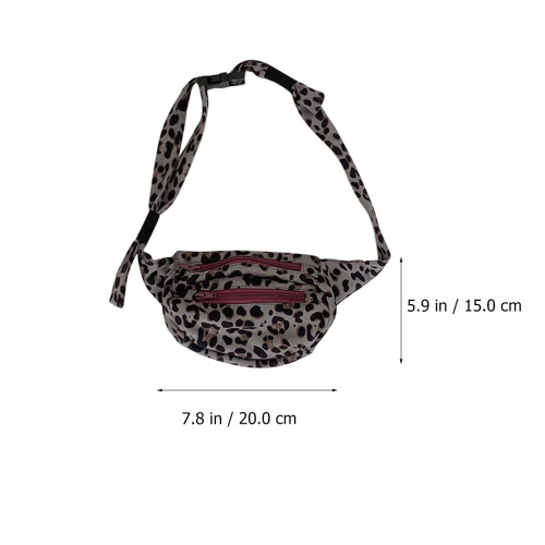 leopard pattern waist pouch storage chest bag 1