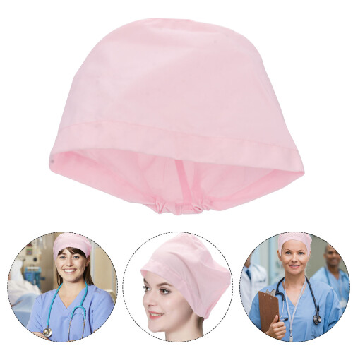 unisex scrub round cotton hat pink 1