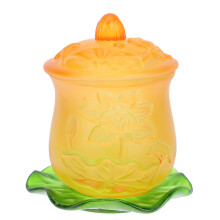 holy water cup set with buddhist lotus design for sacrificing