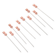 10pcs stainless steel cocktail sticks with pineapple design