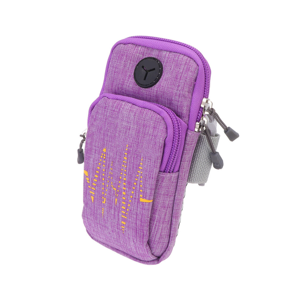Fashion Arm Wristband For Men Women Breathable Sports Phone Bag Purple 3302141476209