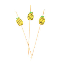 100 pcs 12cm pineapple beaded cocktail picks, handmade
