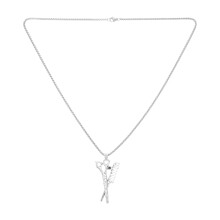 barber hair comb necklace charm scissor shape cutting tool jewelry